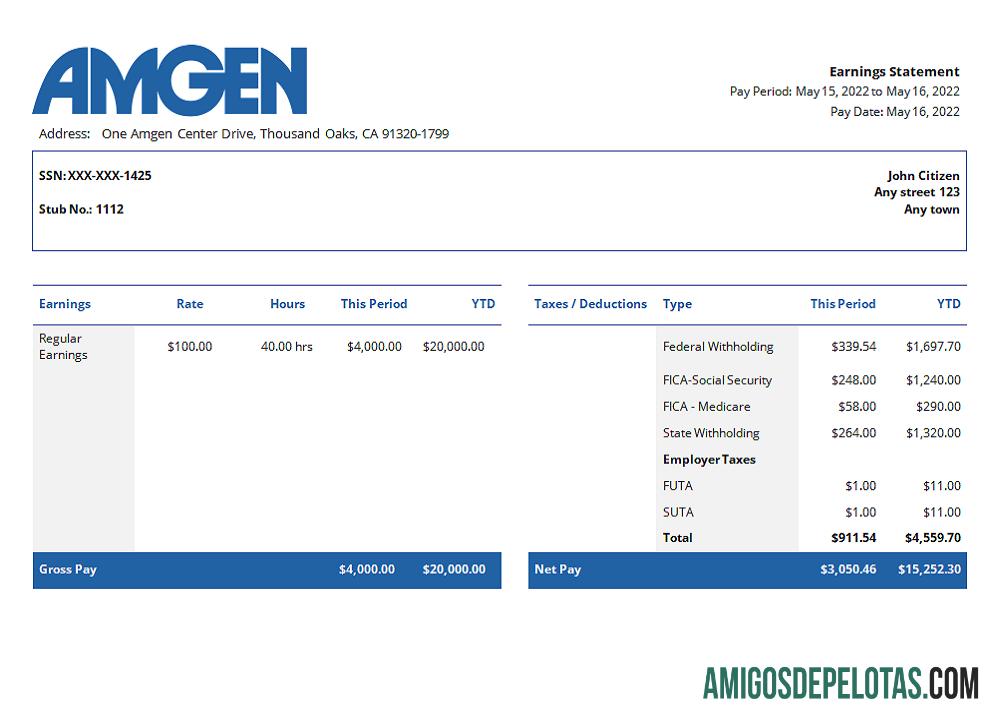 Empresa de Biotecnologia Amgen dos EUA exemplo